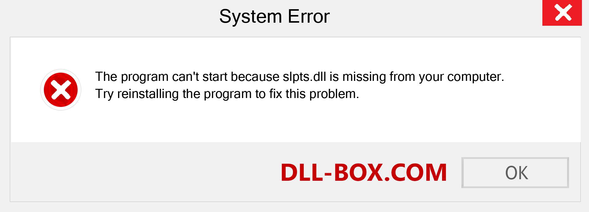  slpts.dll file is missing?. Download for Windows 7, 8, 10 - Fix  slpts dll Missing Error on Windows, photos, images